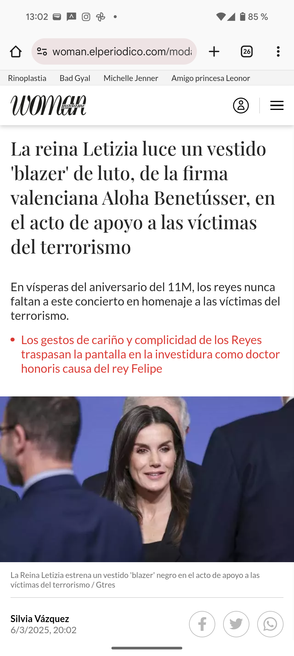 Vestido blazer Reina Letizia - Imagen 7