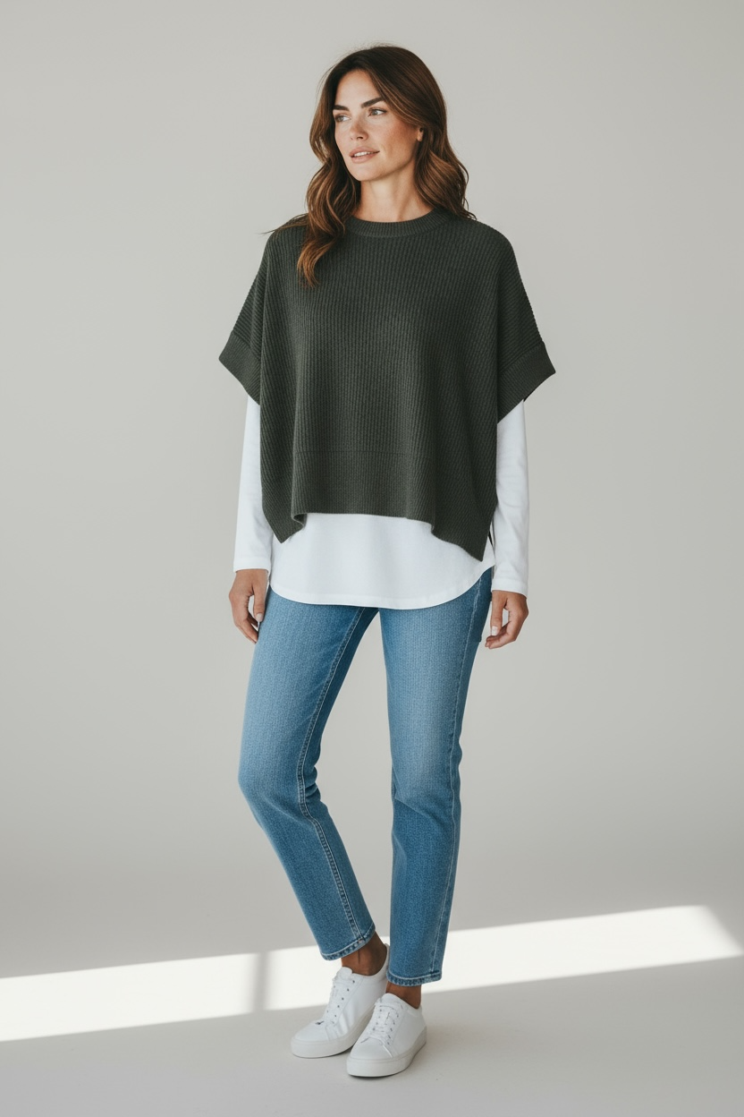 Chaleco punto moda casual mujer Aloha