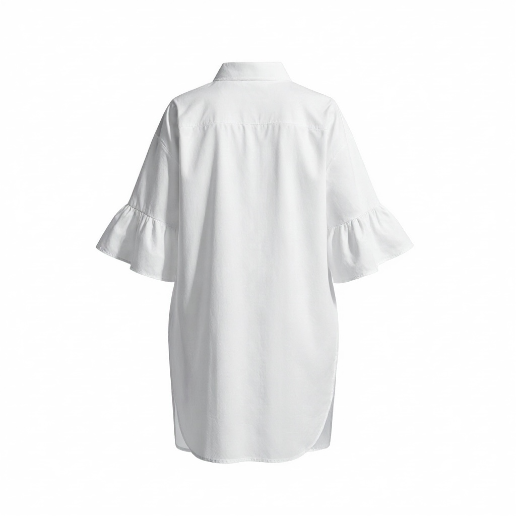Vestido camisero oversize flor aloha