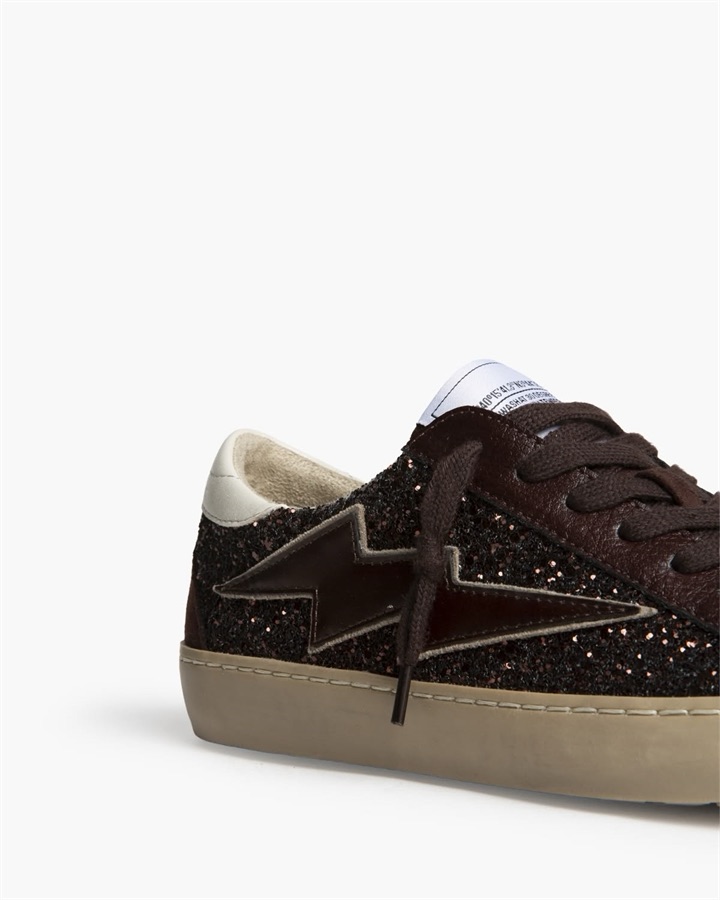 Zapatilla marrón brillo rayo aloha